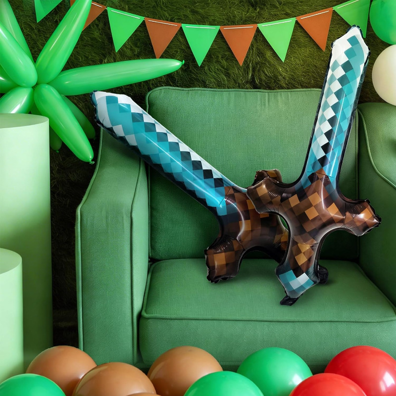 8Pcs Pixel Inflatable Sword My - Retro Gaming Event ulasan dan harga
