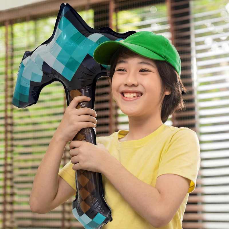 8Pcs Pixel Inflatable Pickaxe  - Retro Gaming Event ulasan dan harga