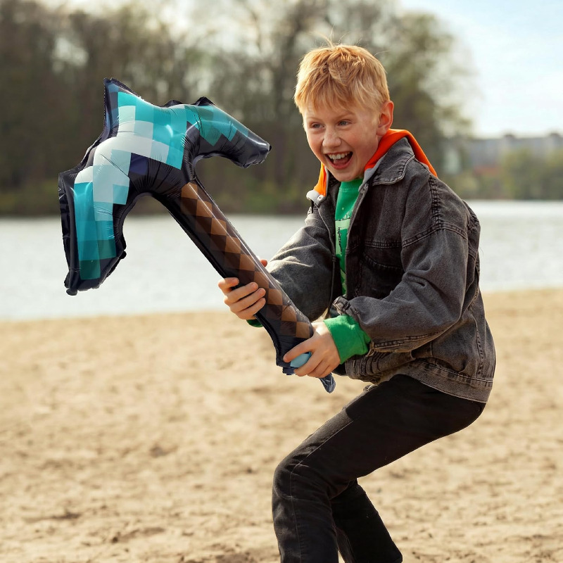 8Pcs Pixel Inflatable Pickaxe  - Retro Gaming Event ulasan dan harga