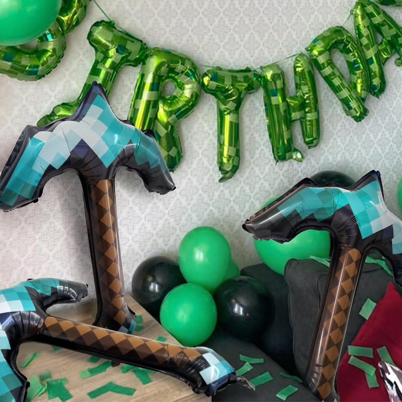 8Pcs Pixel Inflatable Pickaxe  - Retro Gaming Event ulasan dan harga