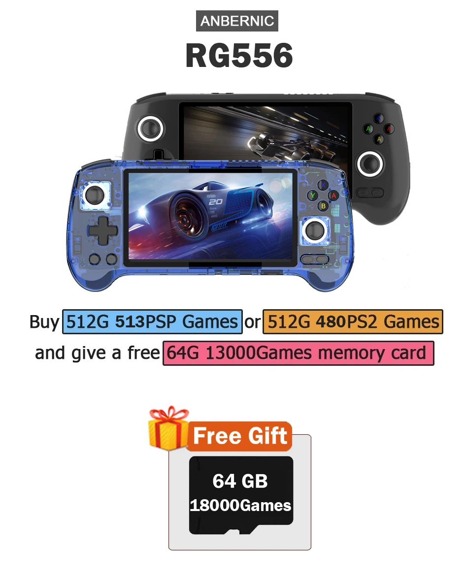 ANBERNIC RG556 Handheld Game C - Retro Gaming Android ulasan dan harga